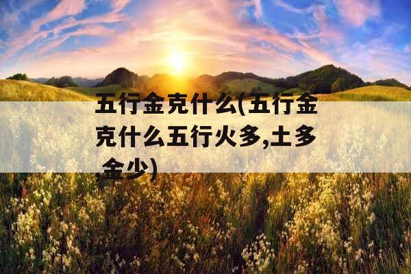 五行金克什么(五行金克什么五行火多,土多,金少) 五行金克什么(五行金克什么五行火多,土多,金少)