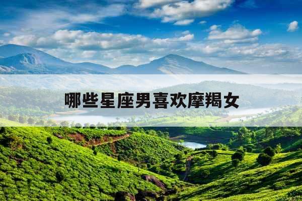 哪些星座男喜欢摩羯女