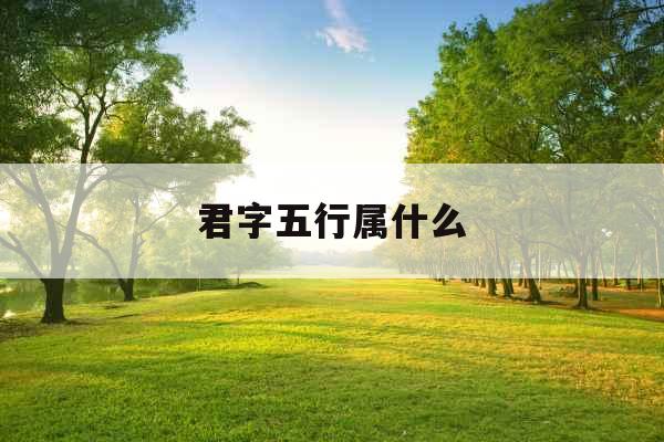 君字五行属什么