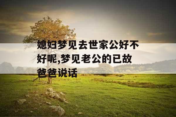 媳妇梦见去世家公好不好呢,梦见老公的已故爸爸说话