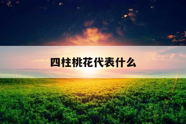 四柱桃花代表什么