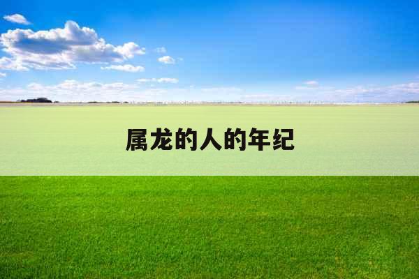 属龙的人的年纪