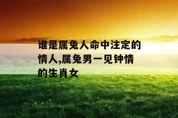 谁是属兔人命中注定的情人,属兔男一见钟情的生肖女