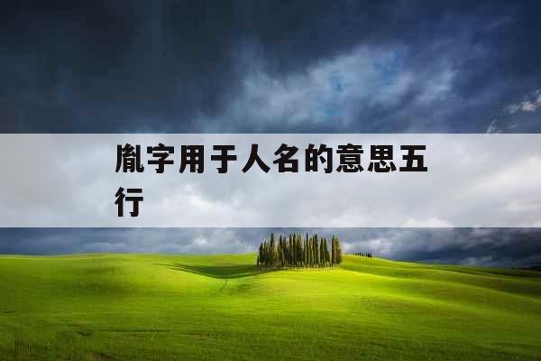 胤字用于人名的意思五行