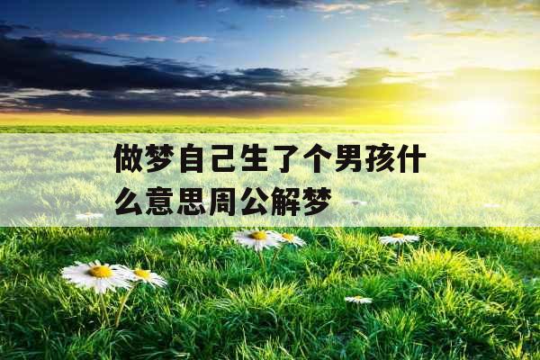 做梦自己生了个男孩什么意思周公解梦