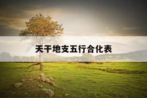 天干地支五行合化表