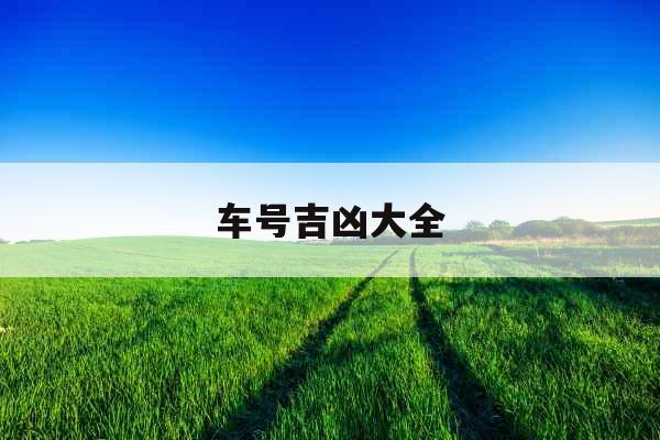 车号吉凶大全 车号吉凶大全