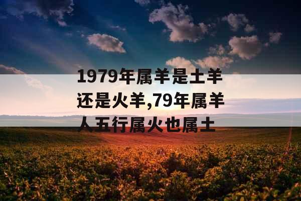 1979年属羊是土羊还是火羊,79年属羊人五行属火也属土 1979年属羊是土羊还是火羊,79年属羊人五行属火也属土