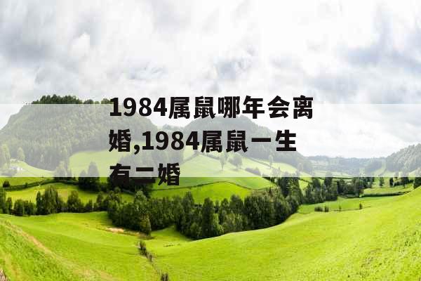 1984属鼠哪年会离婚,1984属鼠一生有二婚