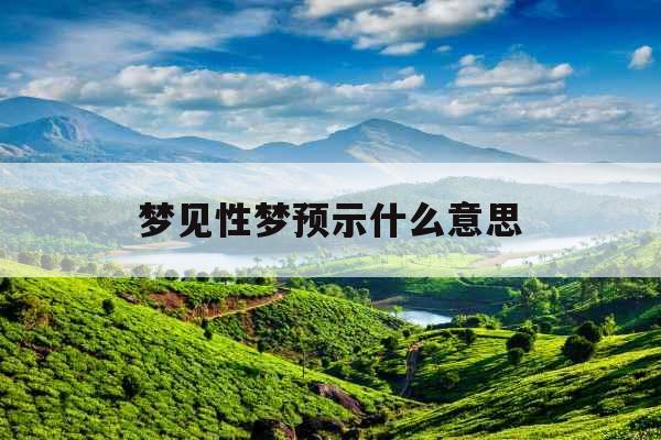 梦见性梦预示什么意思