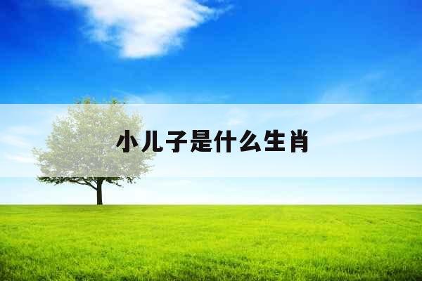 小儿子是什么生肖 小儿子是什么生肖