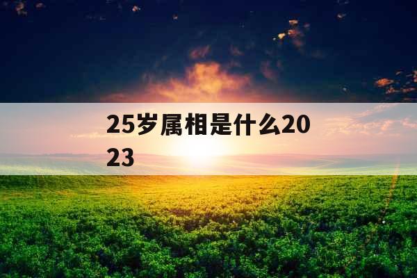25岁属相是什么2023
