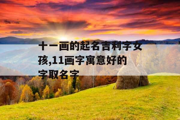 十一画的起名吉利字女孩,11画字寓意好的字取名字