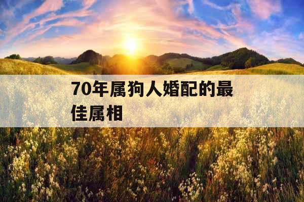 70年属狗人婚配的最佳属相 70年属狗人婚配的最佳属相