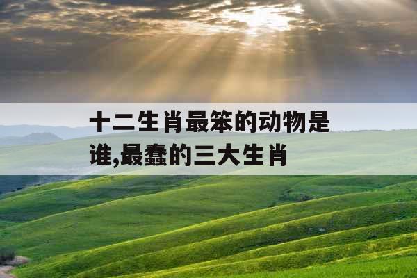 十二生肖最笨的动物是谁,最蠢的三大生肖 十二生肖最笨的动物是谁,最蠢的三大生肖