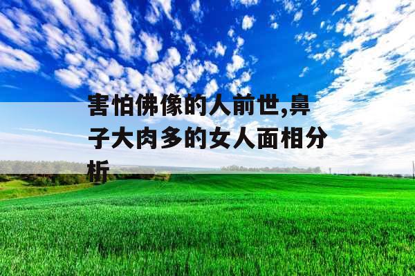 害怕佛像的人前世,鼻子大肉多的女人面相分析 害怕佛像的人前世,鼻子大肉多的女人面相分析