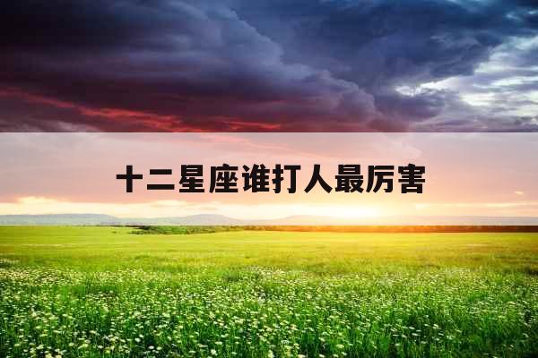 十二星座谁打人最厉害 十二星座谁打人最厉害