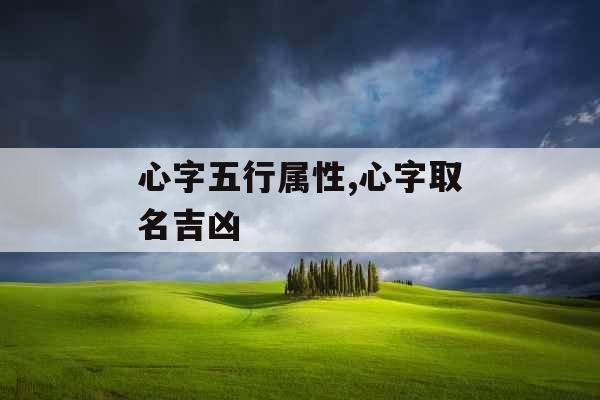 心字五行属性,心字取名吉凶