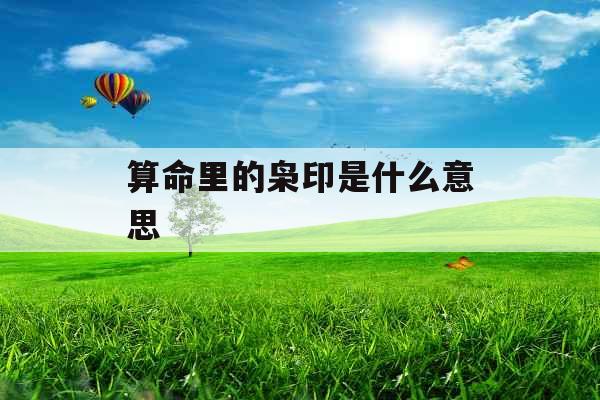 算命里的枭印是什么意思
