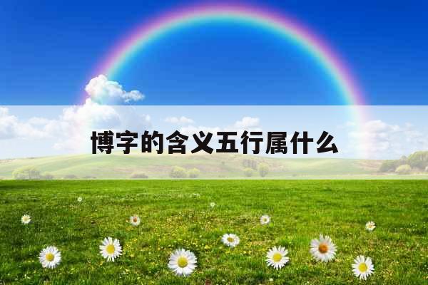 博字的含义五行属什么