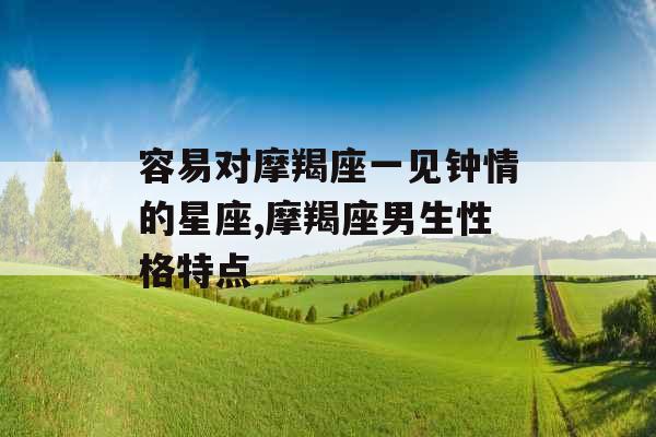 容易对摩羯座一见钟情的星座,摩羯座男生性格特点