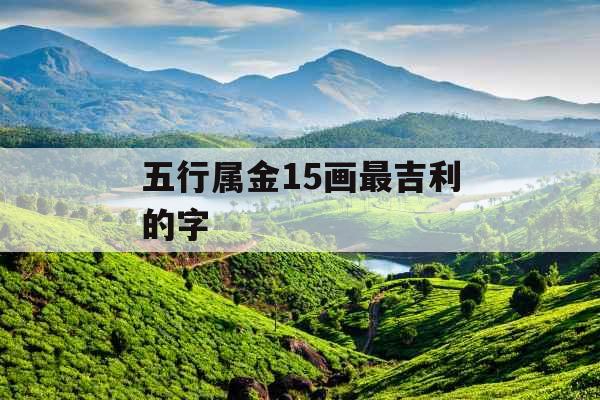 五行属金15画最吉利的字