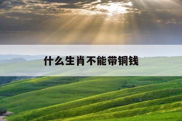 什么生肖不能带铜钱