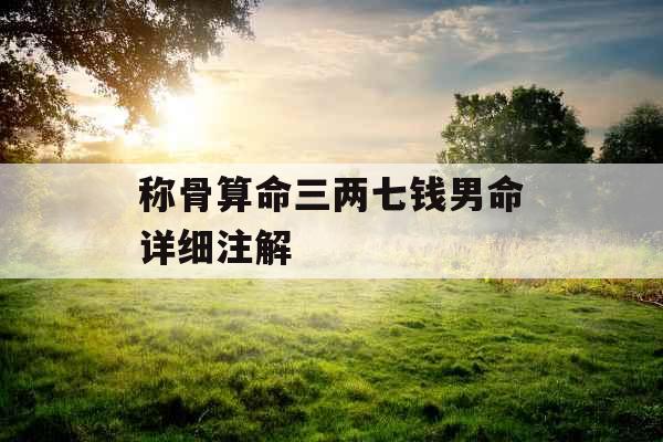 称骨算命三两七钱男命详细注解 称骨算命三两七钱男命详细注解