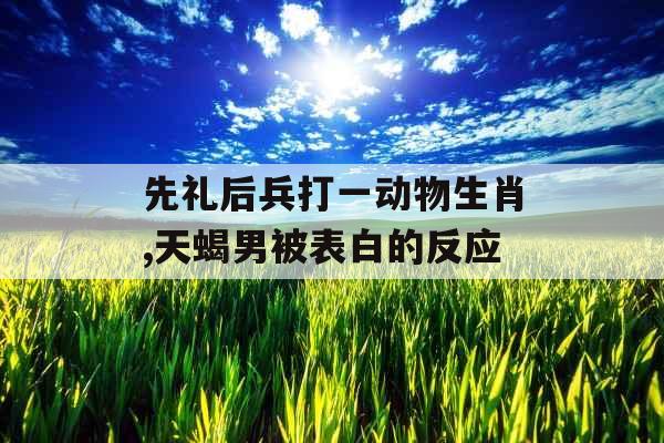 先礼后兵打一动物生肖,天蝎男被表白的反应