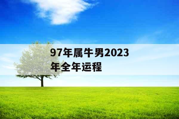97年属牛男2023年全年运程
