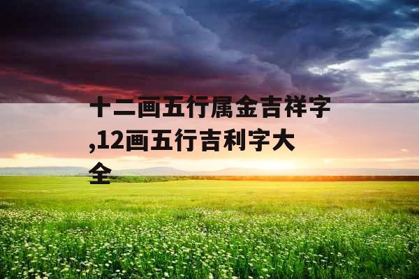 十二画五行属金吉祥字,12画五行吉利字大全 十二画五行属金吉祥字,12画五行吉利字大全