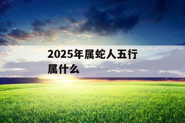2025年属蛇人五行属什么