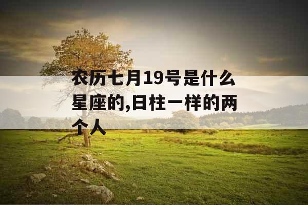 农历七月19号是什么星座的,日柱一样的两个人 农历七月19号是什么星座的,日柱一样的两个人