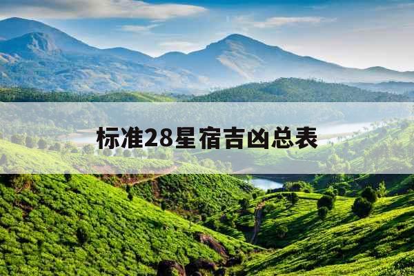 标准28星宿吉凶总表