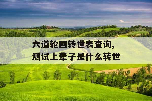 六道轮回转世表查询,测试上辈子是什么转世