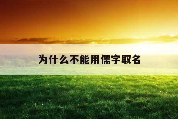 为什么不能用儒字取名 为什么不能用儒字取名