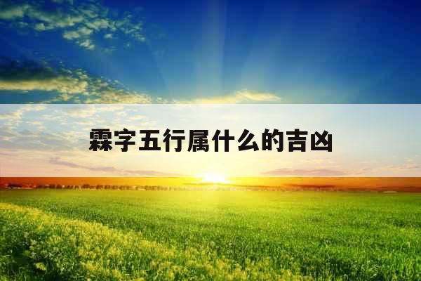 霖字五行属什么的吉凶 霖字五行属什么的吉凶