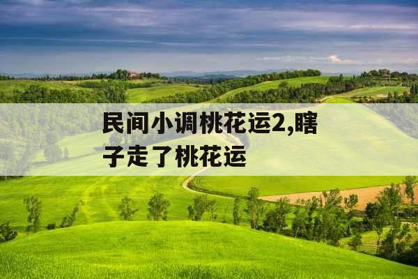 民间小调桃花运2,瞎子走了桃花运 民间小调桃花运2,瞎子走了桃花运