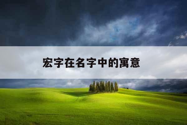 宏字在名字中的寓意 