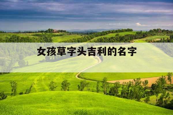 女孩草字头吉利的名字 