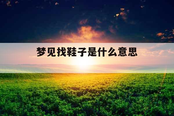 梦见找鞋子是什么意思 