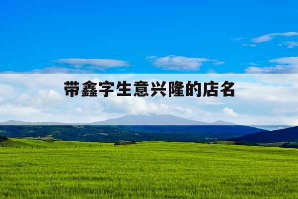 带鑫字生意兴隆的店名 