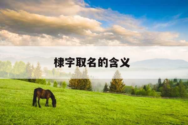 棣字取名的含义 