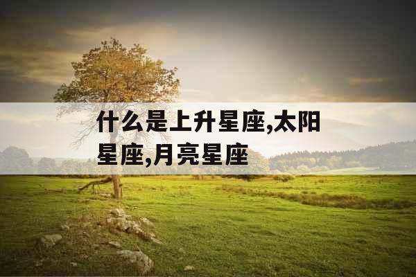 什么是上升星座,太阳星座,月亮星座 