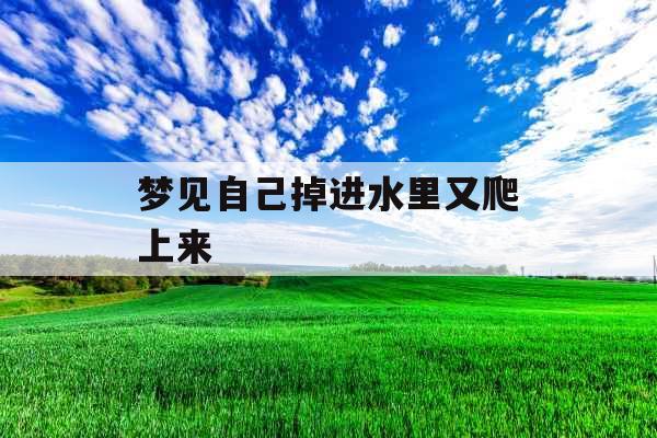 梦见自己掉进水里又爬上来 