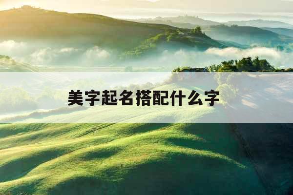 美字起名搭配什么字 