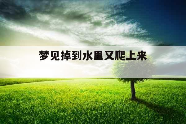 梦见掉到水里又爬上来 