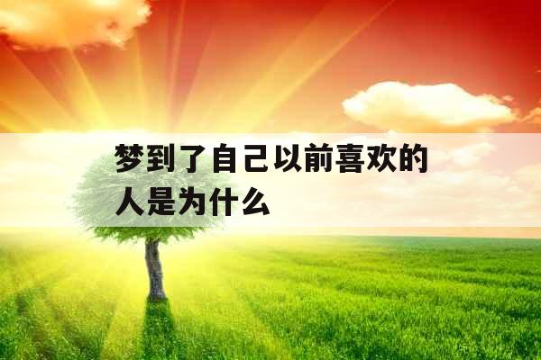 梦到了自己以前喜欢的人是为什么 