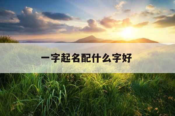 一字起名配什么字好 
