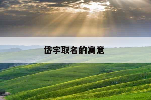 岱字取名的寓意 